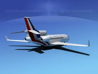 Dassault Falcon 7X France 3D model