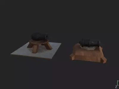 Cannon 3D model 12