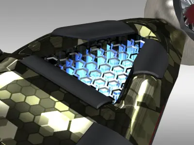 Advanced drone model - 3 variants Low-poly 3D model