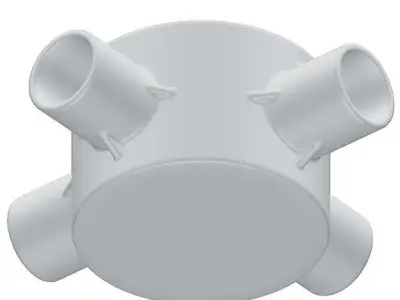 Classic Electrical Junction Box Low-poly 3D model