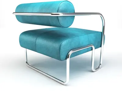 Armchair leather lounge chair Free 3D model