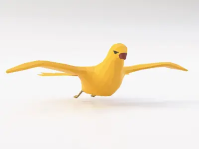 Bird 3d model origami Low-poly 3D model