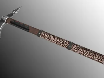 Ardent Ax With Ornament 3D model