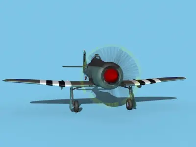 Hawker Sea Fury MKII V03 RN 3D model