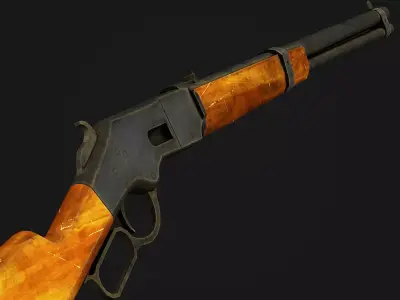 Winchester Rifle - Low Poly Game Ready Low-poly 3D model