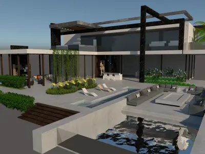 modern house Free 3D model