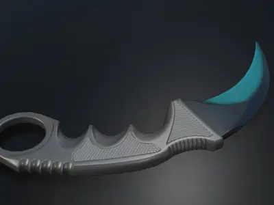 3D Karambit Knife - 3D Low-Poly model Low-poly 3D model