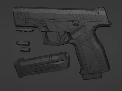 low-poly Steyr M9-A2 Free 3D model