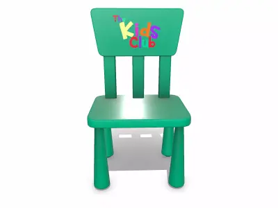 Kids Chair Low-poly PBR Free low-poly 3D model