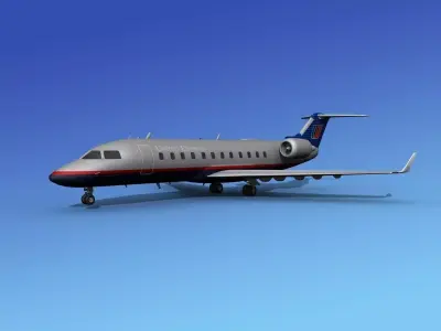 Canadair CRJ200 United Express 3D model