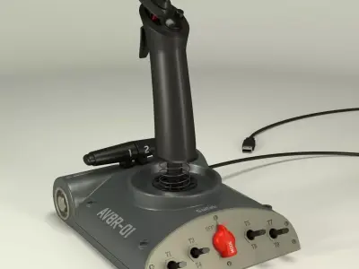 Saitek AV8R joystick 3D model