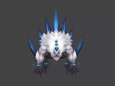 wolf demon Low-poly 3D model