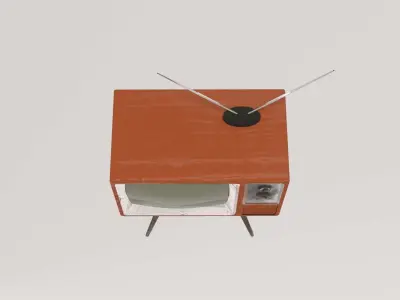 Old TV Free low-poly 3D model