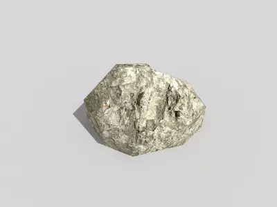 low poly rock Low-poly 3D model