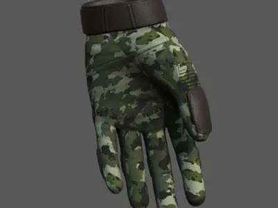 Gloves military combat soldier armor scifi fantasy 3d human  Low-poly 3D model
