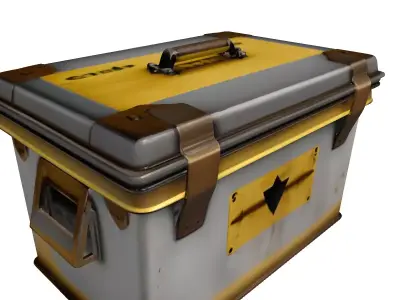 Dented Steel Ammunition Box 3D model