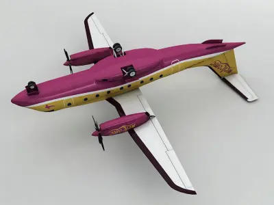  Fairchild Dornier 328 Low-poly 3D model