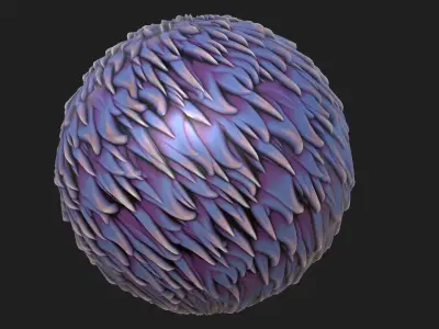 20 Stylized Fur and Hair Patterns Pack Low-poly 3D model