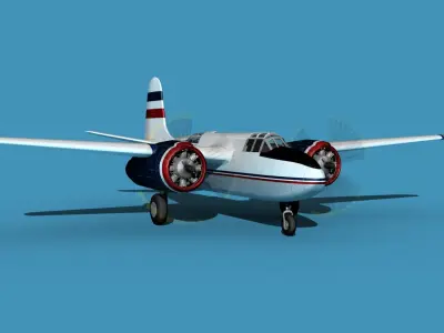 Douglas A-20G Havoc Civil Version V02 3D model