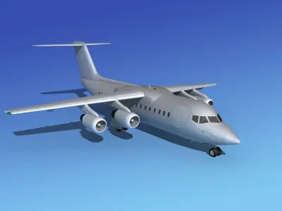 BAe 146-200 Bare Metal 3D model