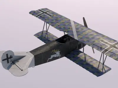 Fokker DVII Degelow 3D model