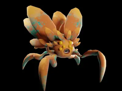 Alien Bug Low-poly 3D model