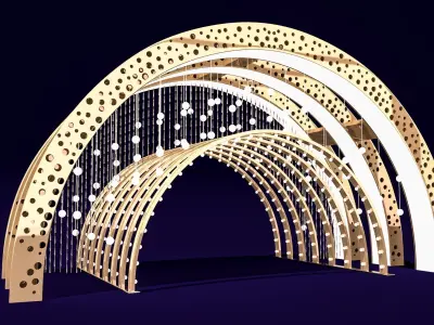 Christmas Christmas arrangement commercial design stage 3D model