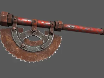 3DAxe Low-poly 3D model