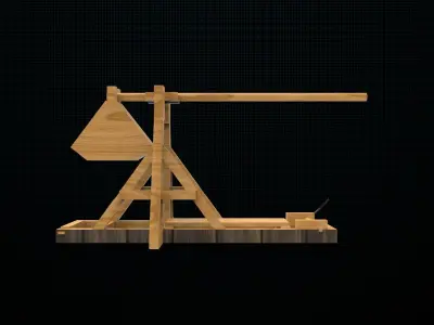 Trebuchet launcher 3D print model