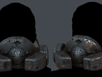Gas mask helmet 3d model scifi Low-poly 3D model Low-poly Low-poly 3D model order