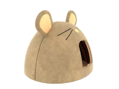 Mouse Meow Hut Cat Hut Cat Tent Yellow 3D model
