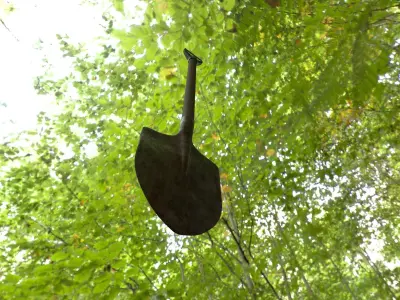 Shovel -- PBR -- Game Ready Asset Free low-poly 3D model