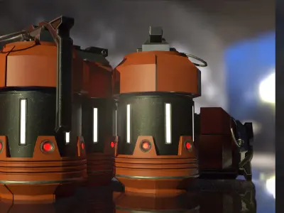 Scifi Frag Granade Low-poly 3D model