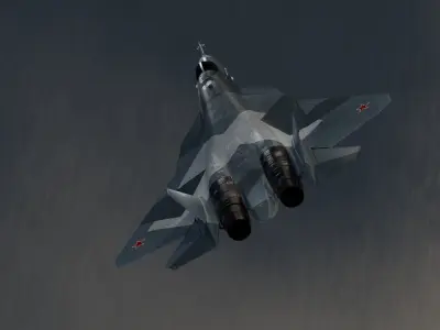 Sukhoi SU-57 fifth gen Fighter Jet 3D model