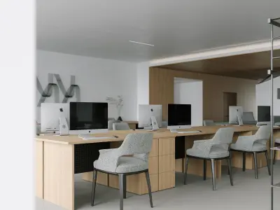  Office interior scene 17 3D model