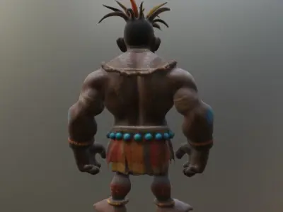 African warrior 3D model