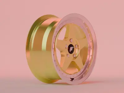 Japan Racing 6 - Gold Rim 3D model