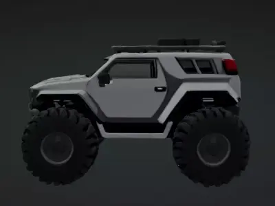 Futuristic Off-Road Monster Truck 3D Model 3D model