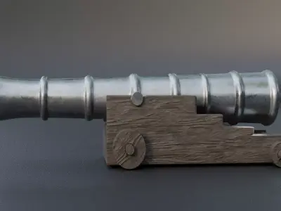 Cannon Low-poly 3D model order
