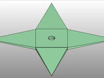 Throwing Star - Type 2 3D model