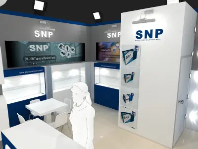 Exhibition Stand - ST0037 3D model