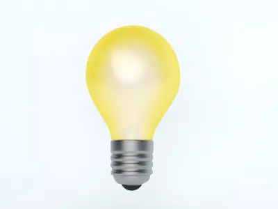 LIGHTBULB icon emoji Low-poly 3D model