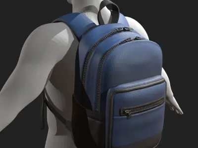 Backpack Camping Generic military human bag storqge baggage  Low-poly 3D model