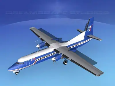 Fokker F-60 Air UK 1 3D model