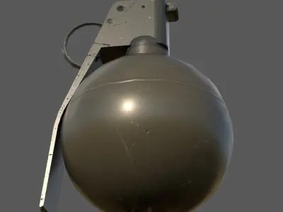 M67 Frag Grenade Low-poly 3D model