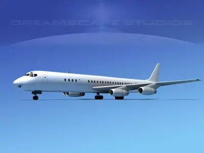 Douglas DC-8-63 Unmarked 2 3D model