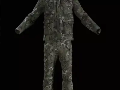 British Armed Forces - Combat Uniform Set Low-poly 3D model