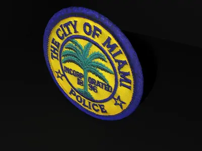 Police Patch-The City Of Mimi Low-poly 3D model