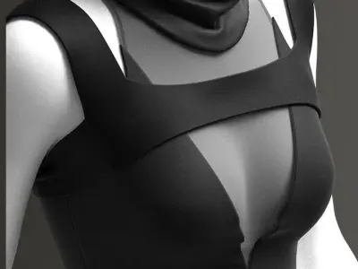 3 CROP TOPS 3D model