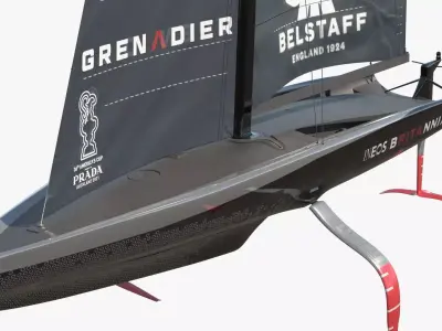 INEOS Britannia Racing Yacht AC75 3D model